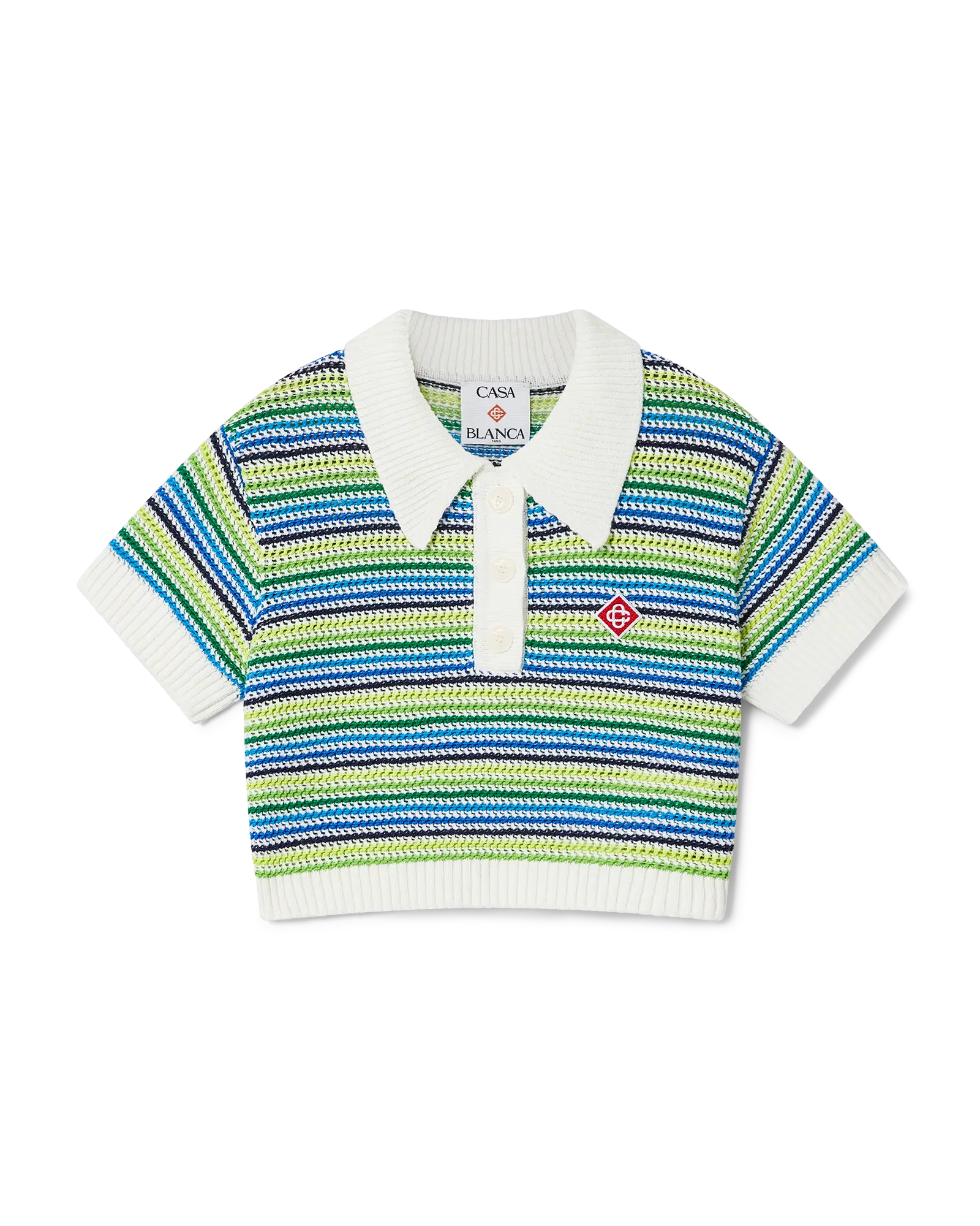 Image of Children's Stripe Short Sleeve Crochet Top