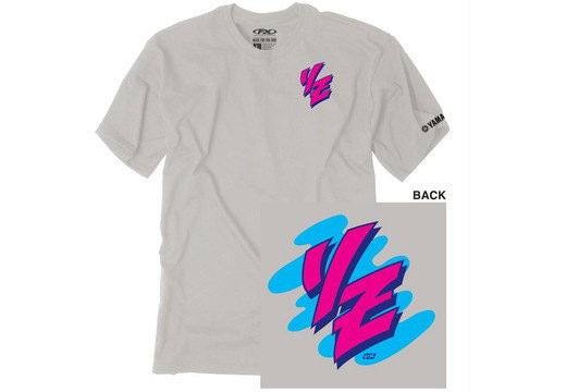 Factory Effex Yamaha Retro YZ T-Shirt - Light Grey  Large