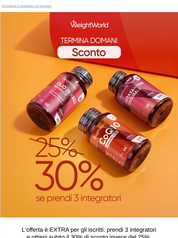 — —, Il Tuo Vantaggio Esclusivo: 3 Integratori Con Sconto 30% 🛒