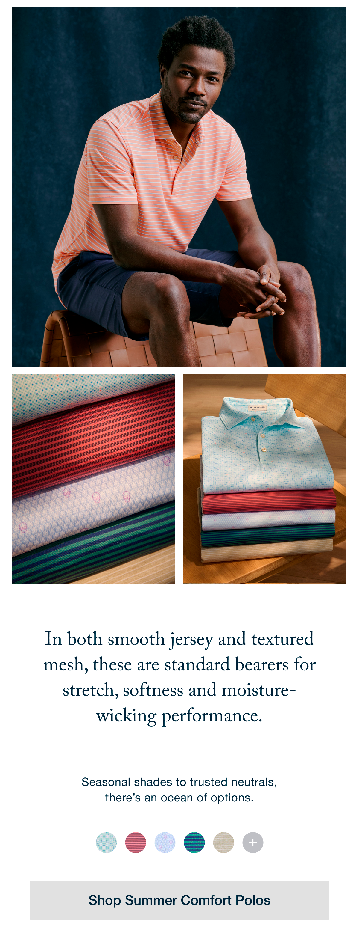 Smooth Jersey and Textured Mesh | Shop Summer Comfort Polos