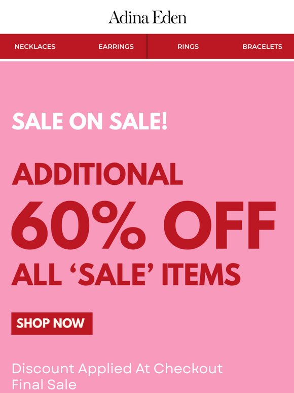 EXTRA 60% OFF SALE ITEMS 💥