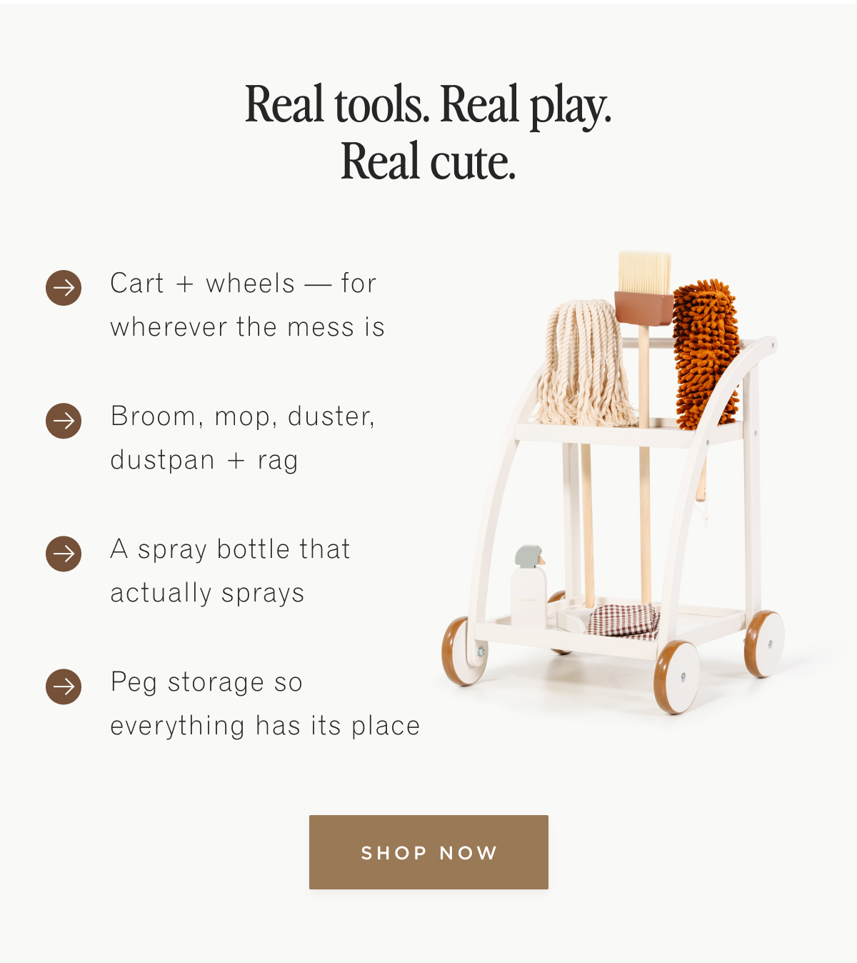 Real tools. Real play. Real cute.