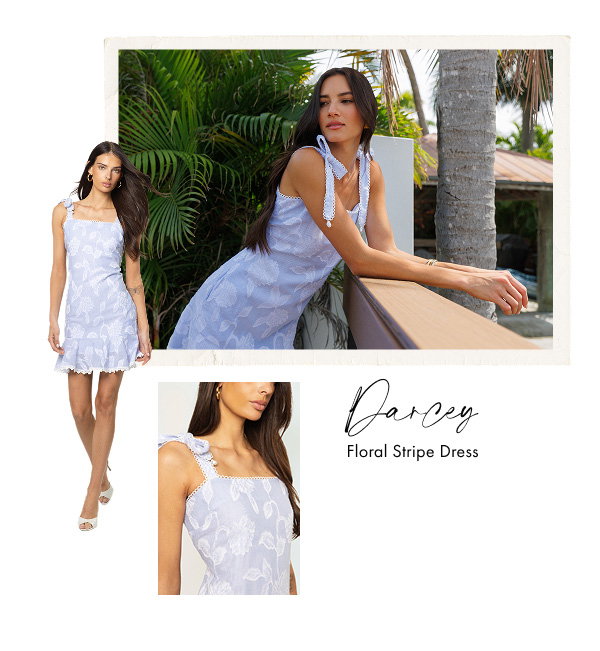 Darcey Floral Stripe Dress >> Shop Now