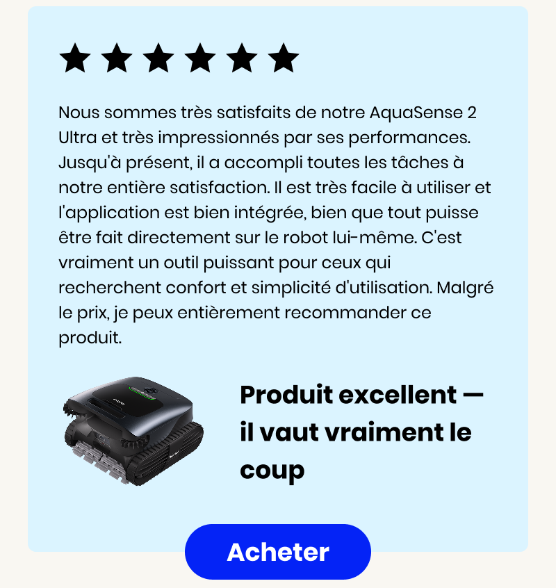 Avis des clients sur le Beatbot AquaSense 2 Ultra