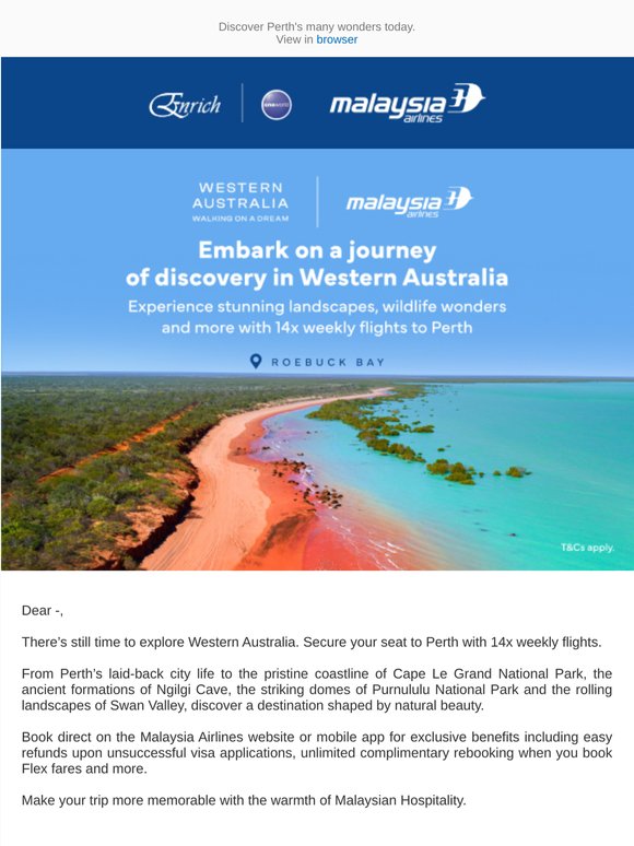 Plan your Western Australia getaway today
