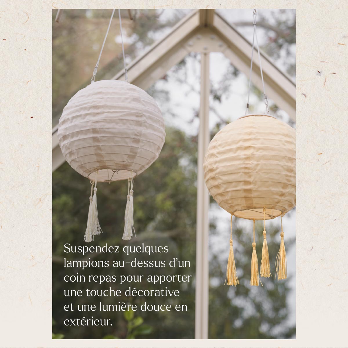 Lampions et lanternes suspendues