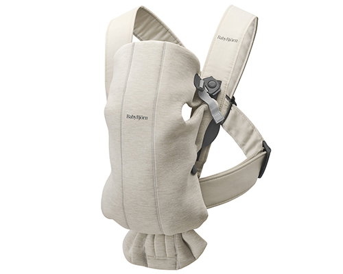 Porte-bébé Mini Beige Clair Jersey 3D de BabyBjörn