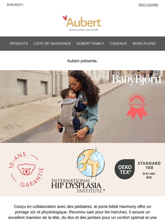 Le porte-bébé Harmony de Babybjörn !