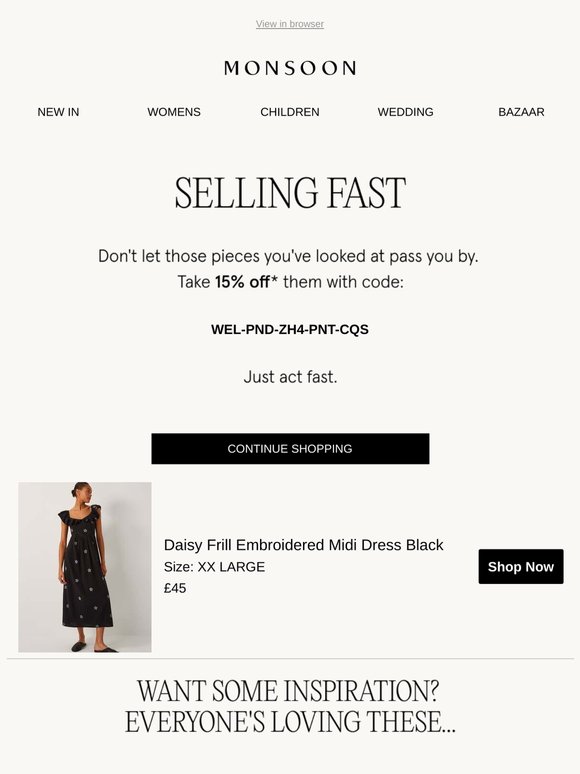 Don't forget you've got 15% off