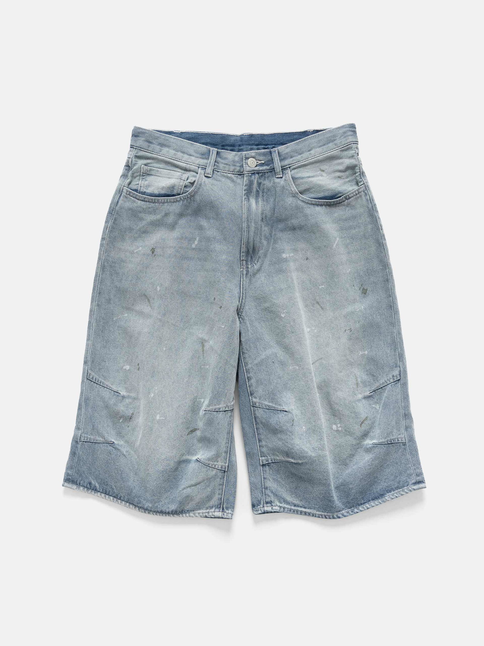 Image of Wide Denim Three Quarter Pants Indigo Used