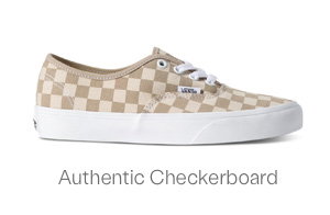 Women's Authentic Checkerboard Sneakers in Beige/Cream