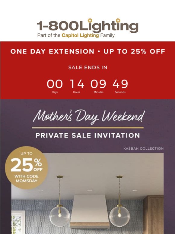 Extended One Day: 25% Off