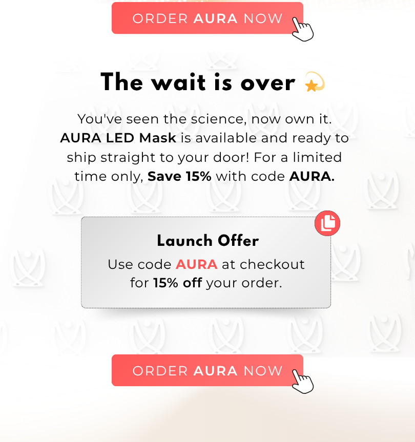 AURA has landed! Order now with 15% off.