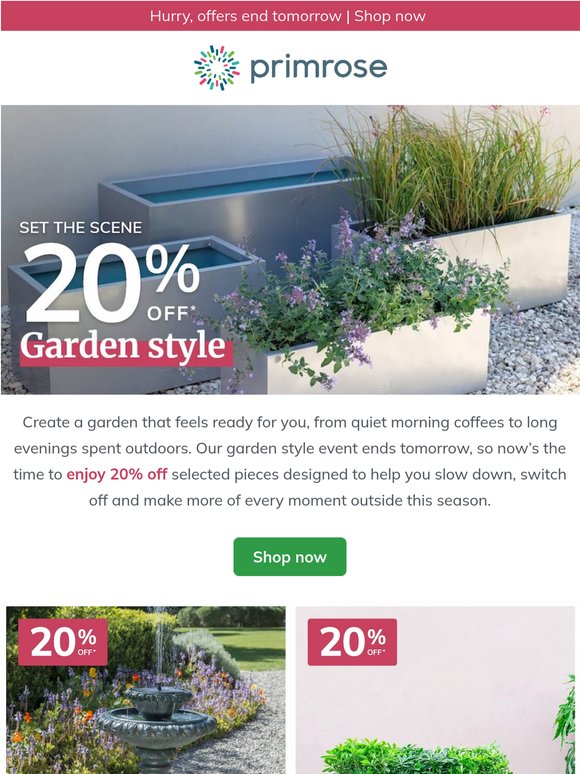 Set the scene & save 20%