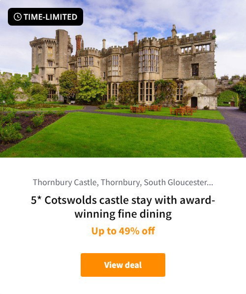 5* Cotswolds castle stay with award-winning fine dining
