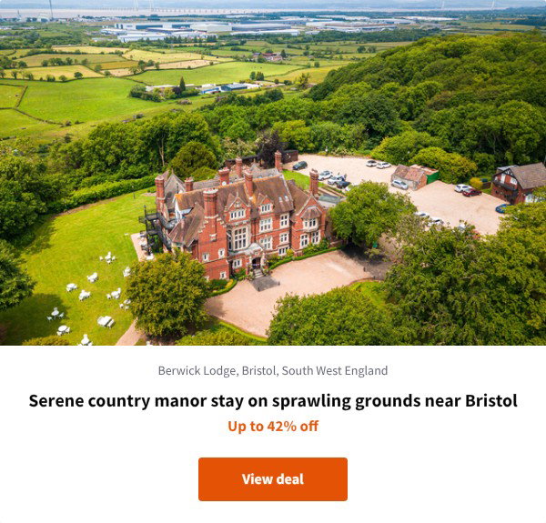 Serene country manor stay on sprawling grounds near Bristol