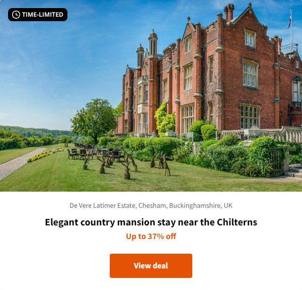 Elegant country mansion stay near the Chilterns