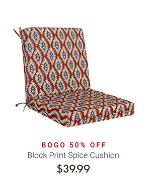 Block Print Spice Cushion