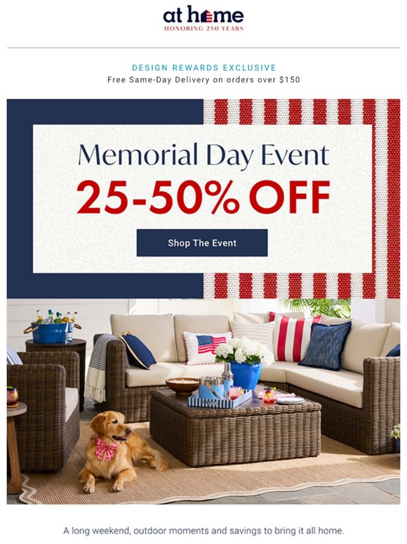 25-50% off 🇺🇸 Memorial Day Event starts NOW