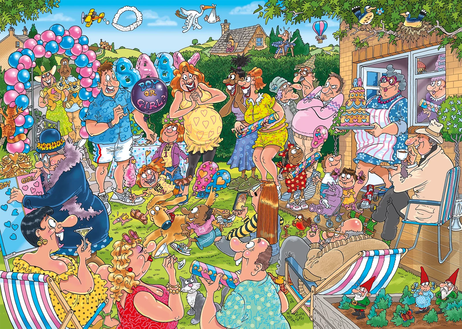Image of PRE-ORDER Wasgij Mystery 31 Gender Reveal! 1000 Piece Jigsaw Puzzle