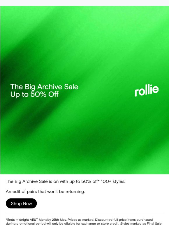 The Big Archive Sale is on