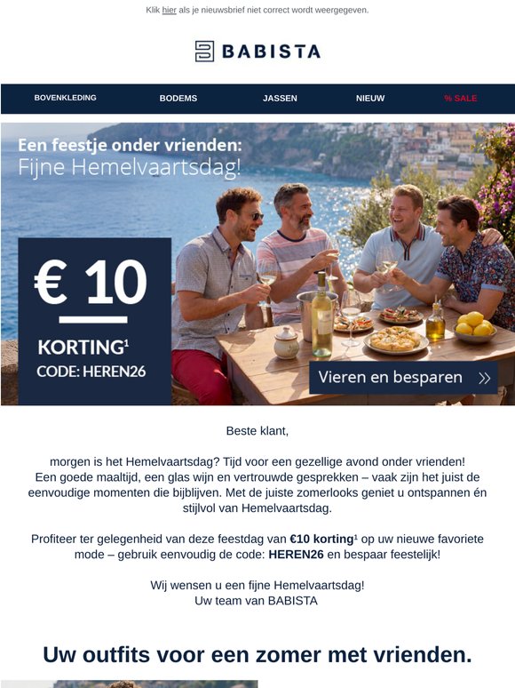 €10 besparen tijdens Hemelvaartsdag!