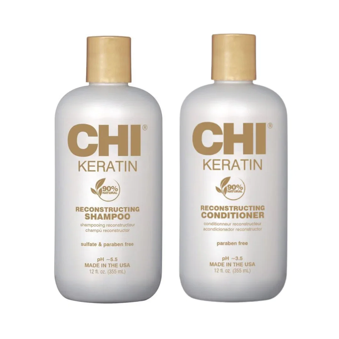 Image of CHI Keratin Shampoo + Conditioner Set 2x355ml