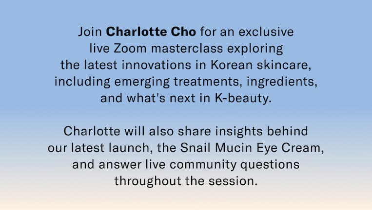 charlotte cho masterclass zoom k beauty 