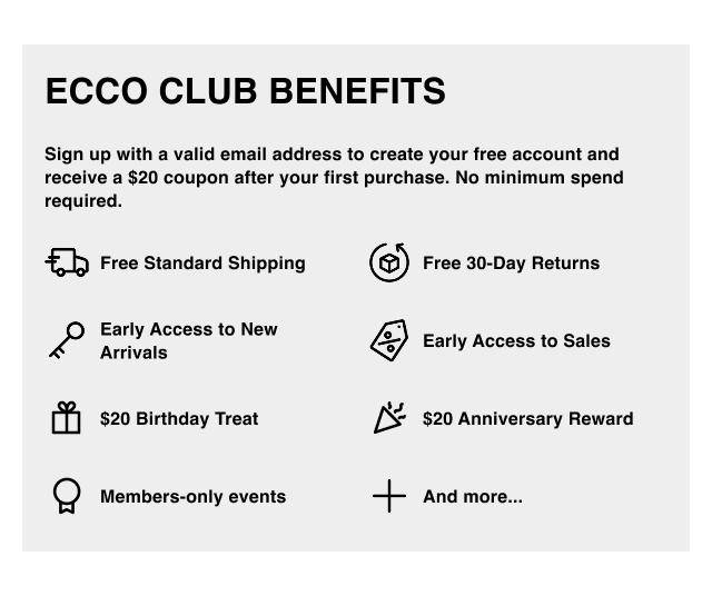 ECCO Club Benefits
