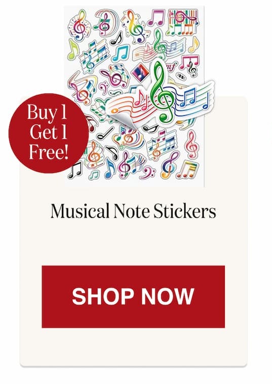 Musical Note Stickers - BOGO [Click here to Shop Now]