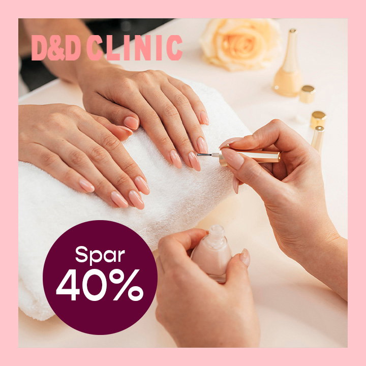 Få Manikyr eller Spa pedikyr m/u gellack hos D&D Clinic i Oslo sentrum