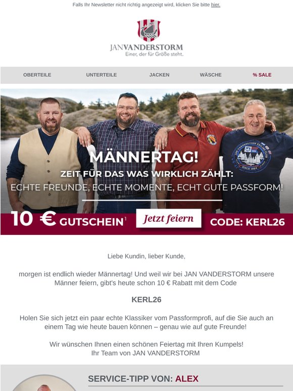 Achtung: 10 €-Männertags-Manöver!