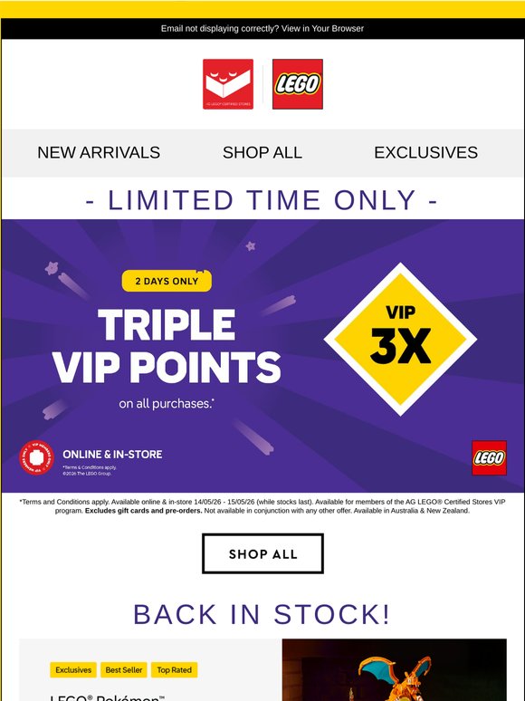 ⚠️ VIP ALERT - TRIPLE VIP POINTS ON ALL PURCHASES ⚠️