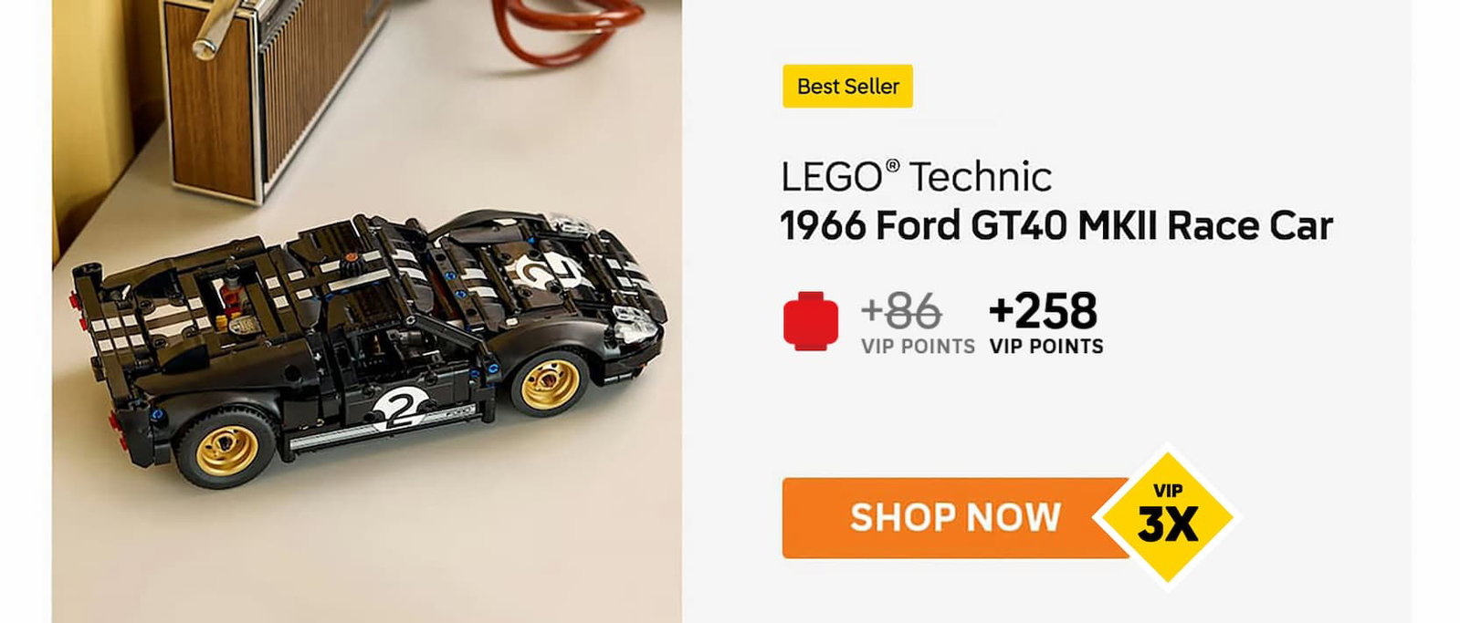 LEGO® Technic™ 1966 Ford GT40 MKII Race Car