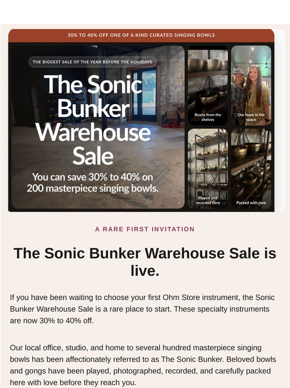 30-40% Off Warehouse Sale