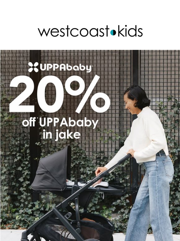 Get Excited! 20% off UPPAbaby in Jake!