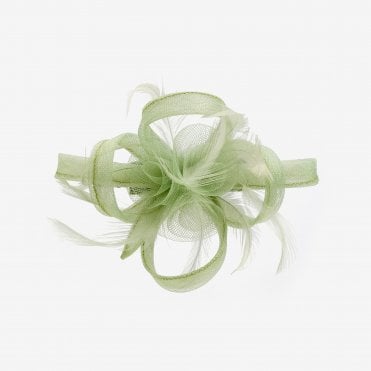 Jon Richard Small Sage Green Clip Fascinator