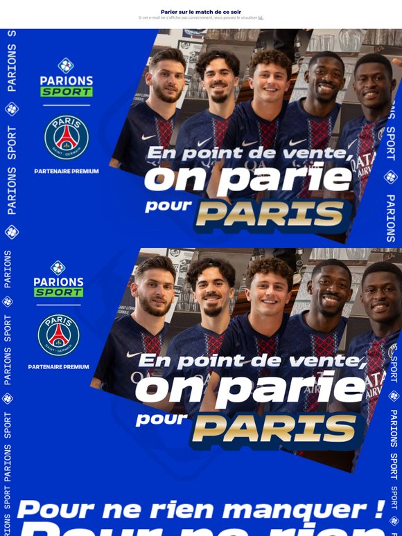 Pariez sur Lens-PSG avec ParionsSport Point de Vente !
