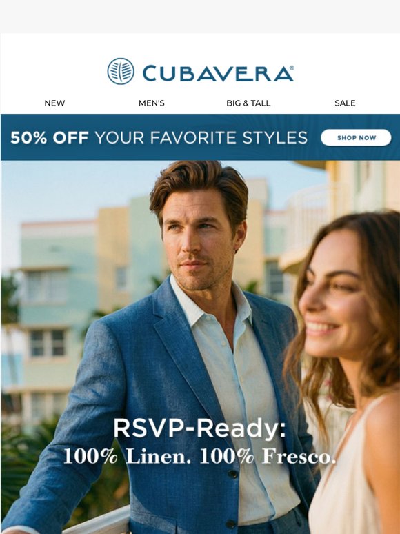 🥂 Boda Ready? Take 50% Off Your Favorite Linen Suit