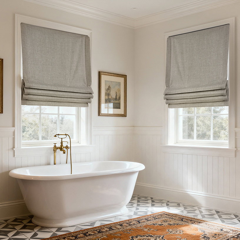 Linen Roman Shade Collections 50% Off Everyday