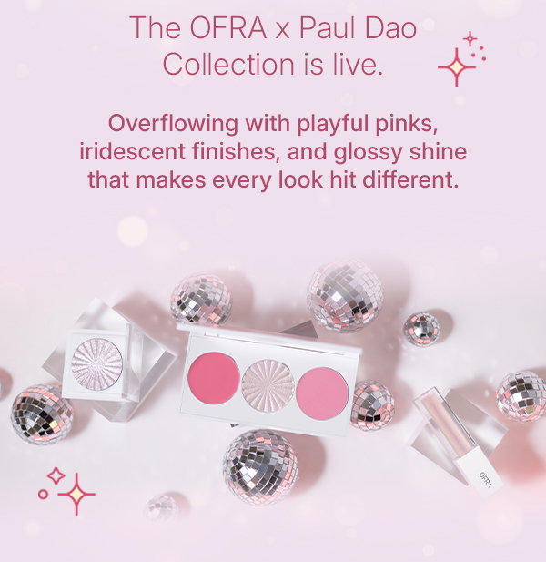 Overflowing with playful pinks, iridescent finishes, and glossy shine!