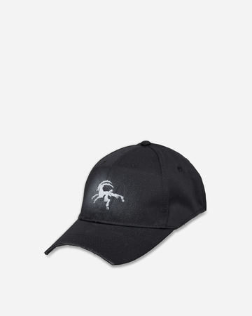 Sprayed Goat Cut Up Cap Black