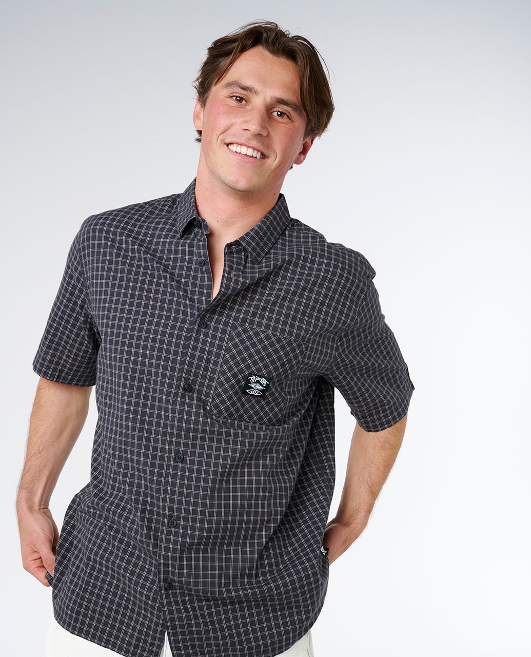 Liquid Trips Check Short Sleeve Shirt