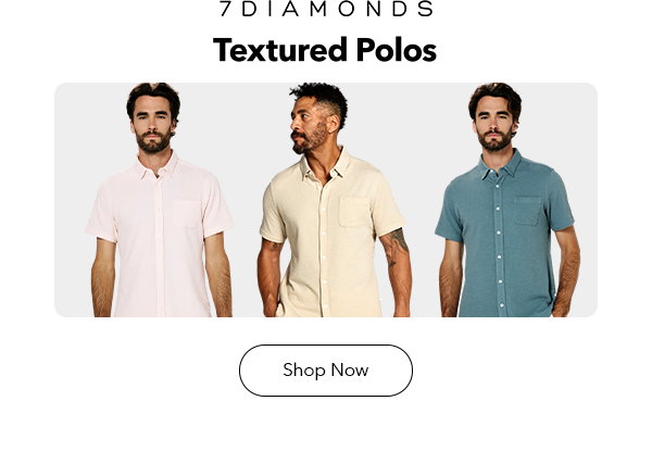 Textured Polos by 7Diamonds | Shop Now
