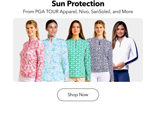 Sun Protection from PGA TOUR Apparel, Nivo, SanSoleil and More | Shop Now 