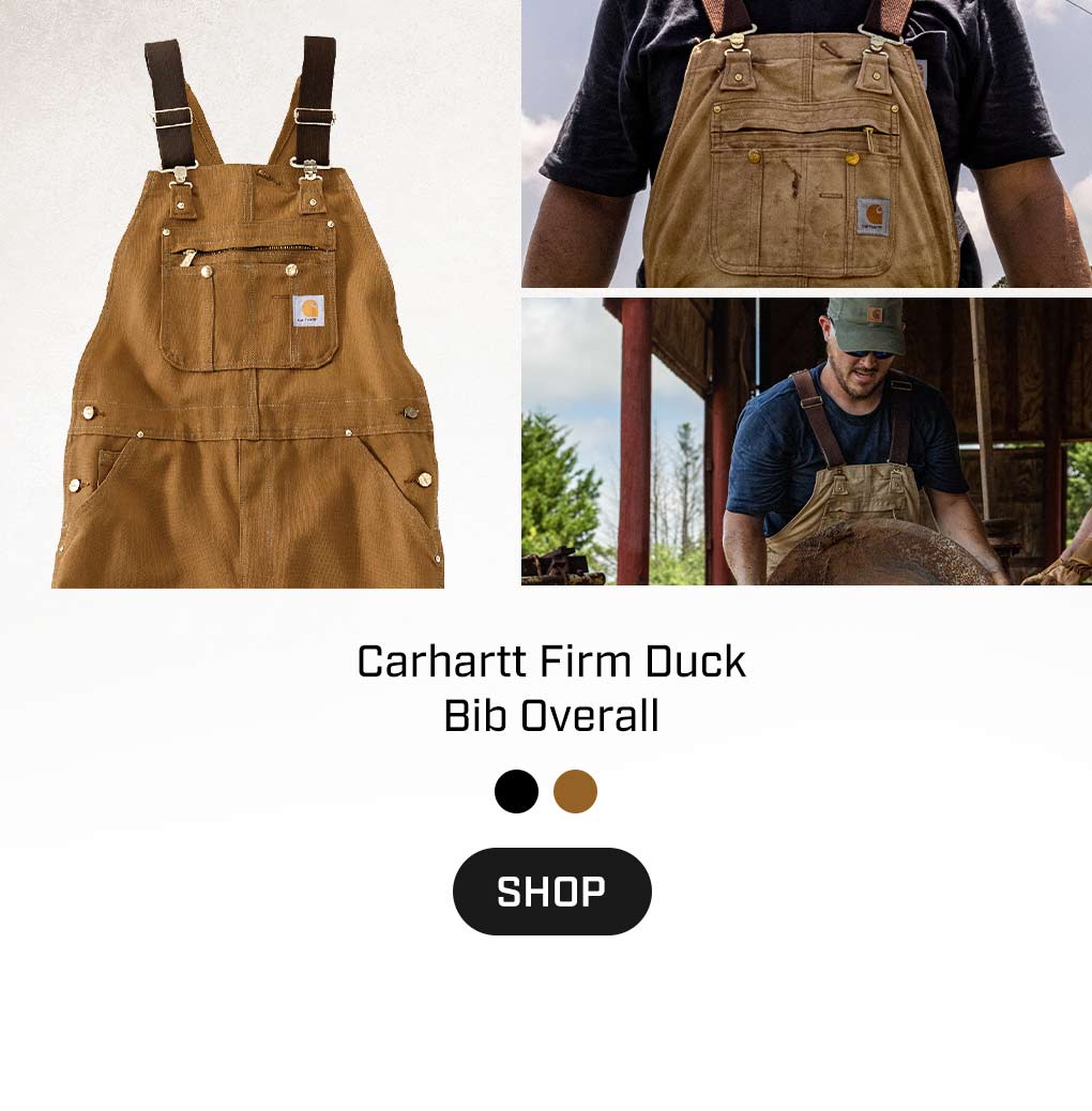 Carhartt 106672 bib overalls in action.