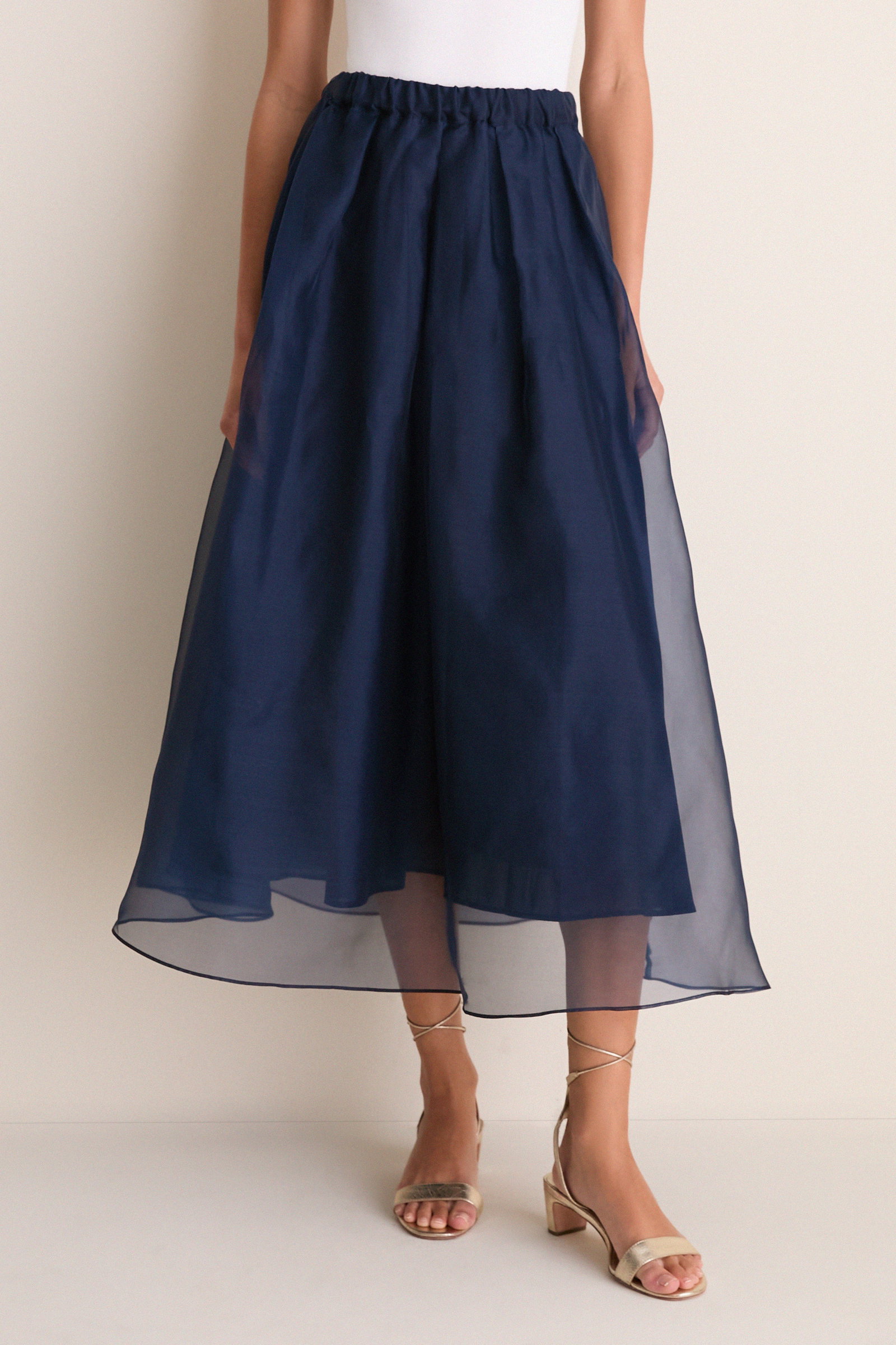 Image of Navy Visino Skirt