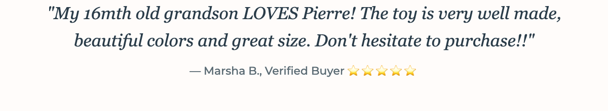 Customer review of Pierre Dog Knit Doll