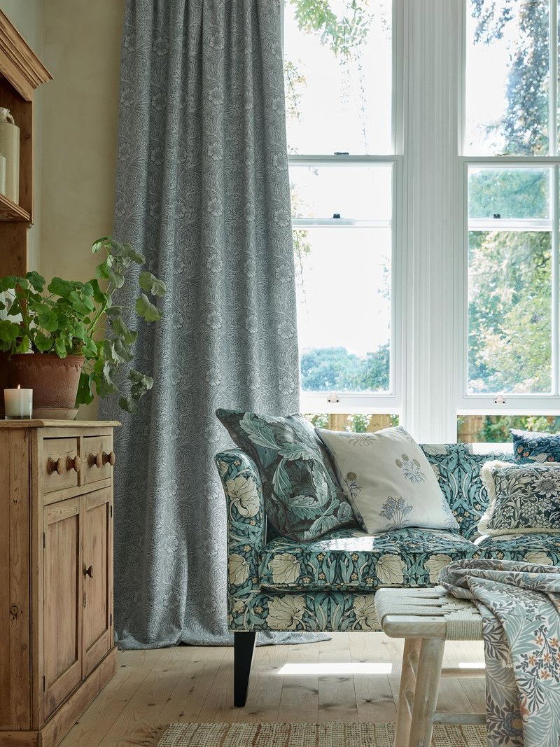 William Morris At Home Indigo Acanthus Fabric