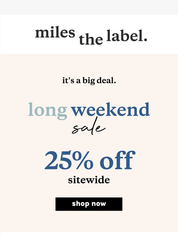 Save 25% sitewide! 🎉